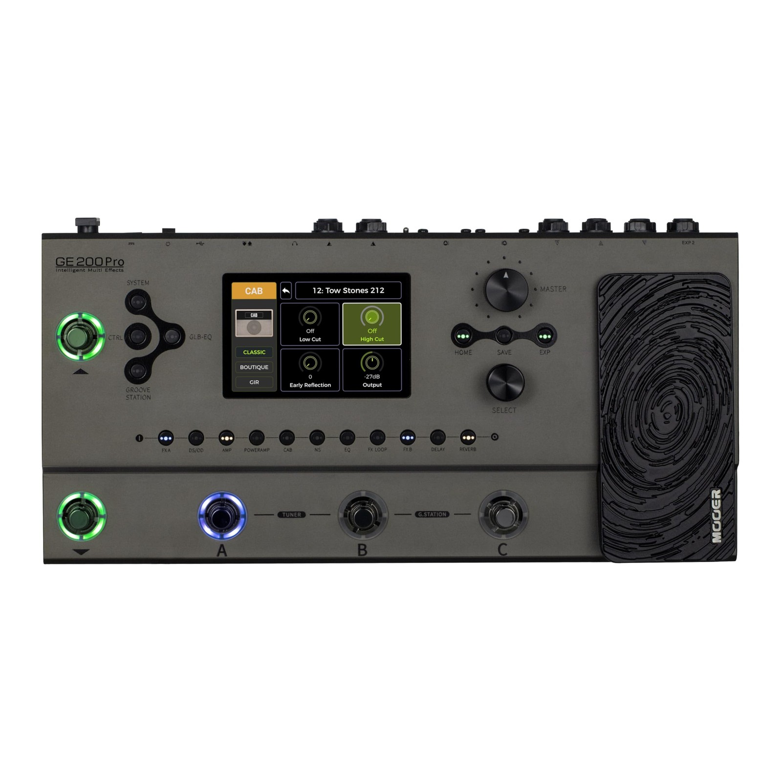 MOOER GE200 Pro Gen 4.0 Guitar Amp Modelling Multi Effects Pedal Looper MIDI IR
