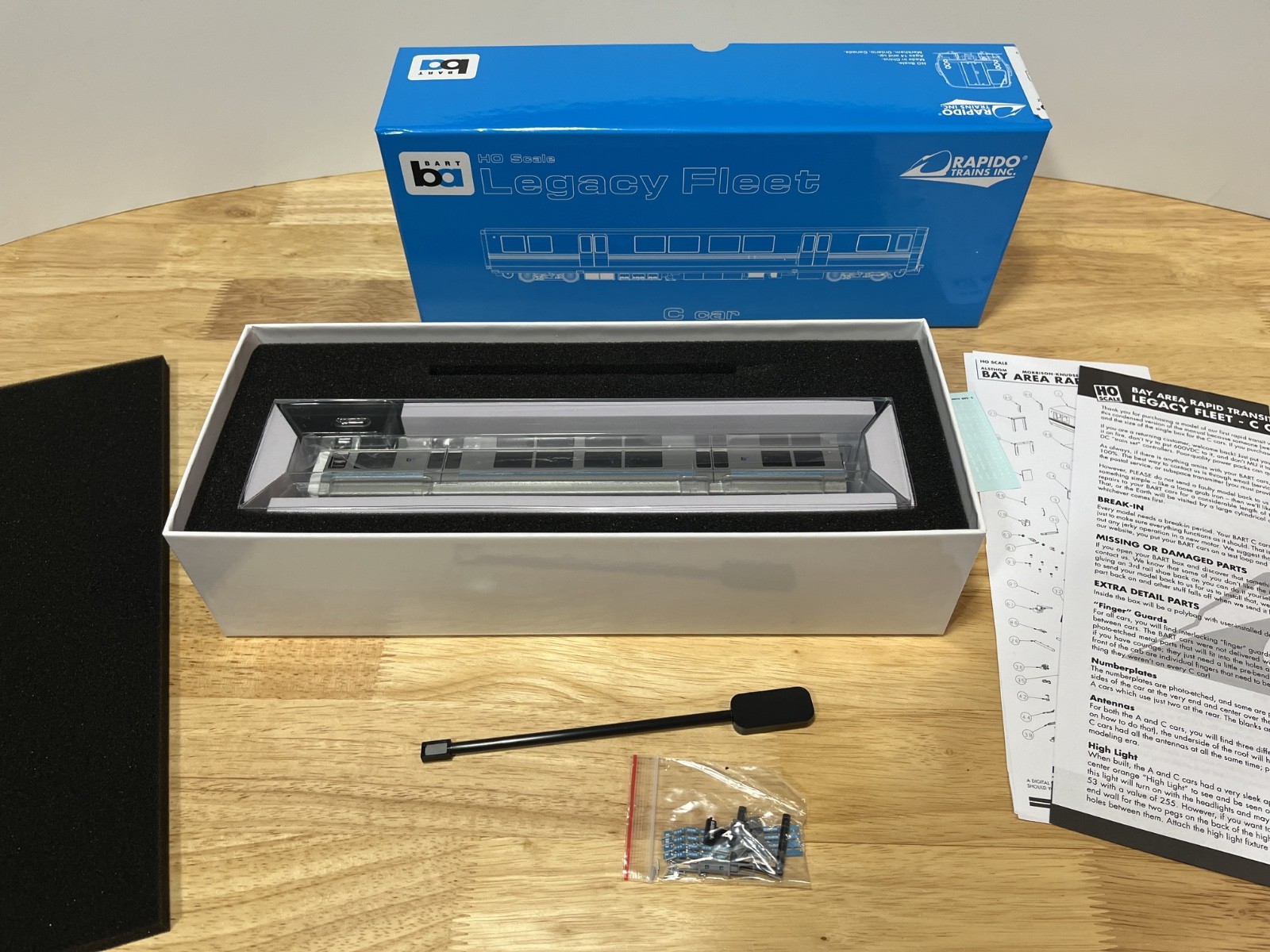 Rapido Trains HO BART Legacy Fleet C Car Sound DC/DCC 204502 Rapido Trains HO BART Legacy Fleet C Car Sound DC/DCC 204502