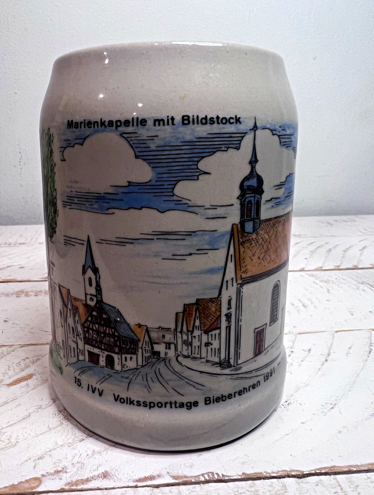 Vintage 1991 Bieberehren German Beer Stein Vintage 1991 Bieberehren German Beer Stein