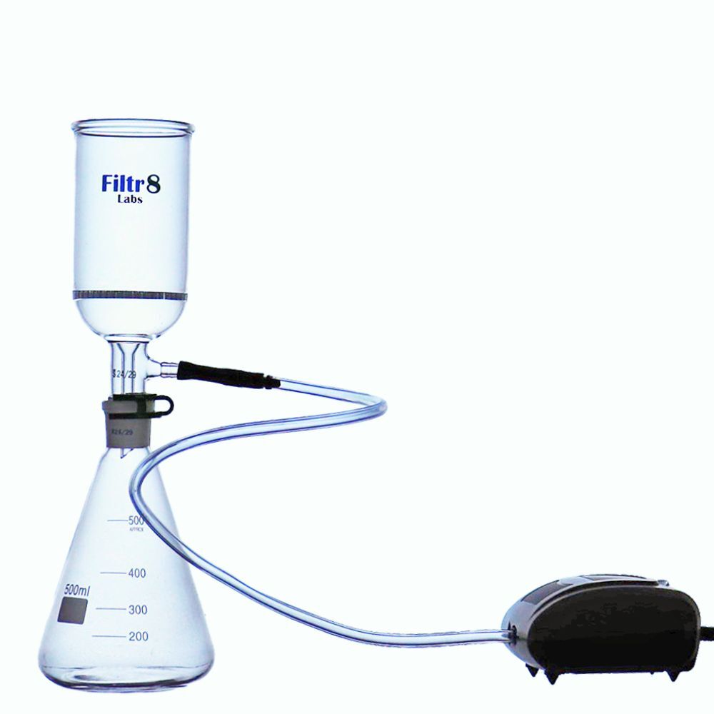 Fast and Hands-Free Lab Filtration | Filtr8 Buchner Funnel Flask Kit with Pump