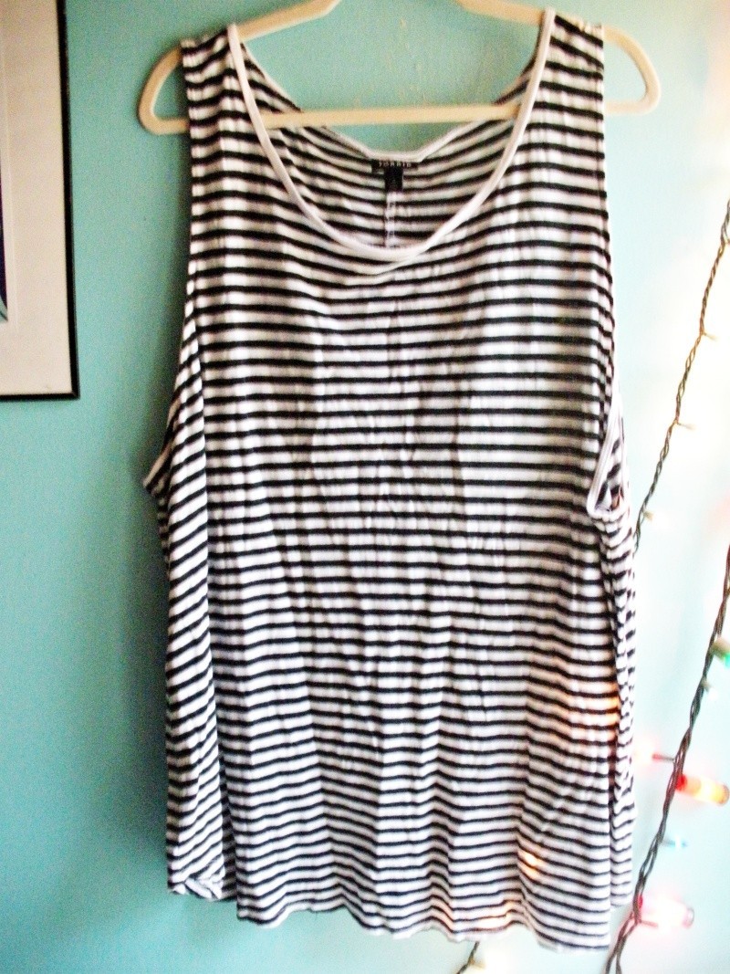 Torrid plus size 4x black and white Striped tank top Torrid plus size 4x black and white Striped tank top