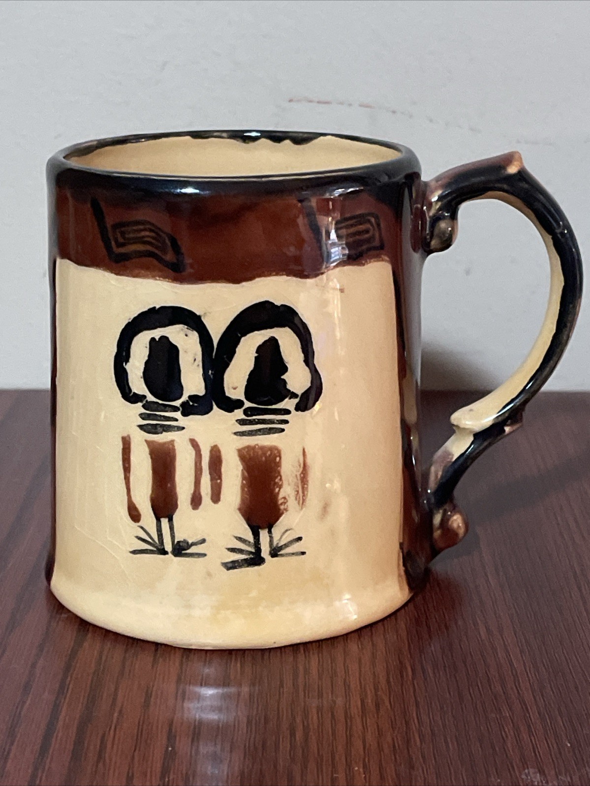 2000 Kazuri Kenya New Cast Masai Ceramic Owl/Bird Mug