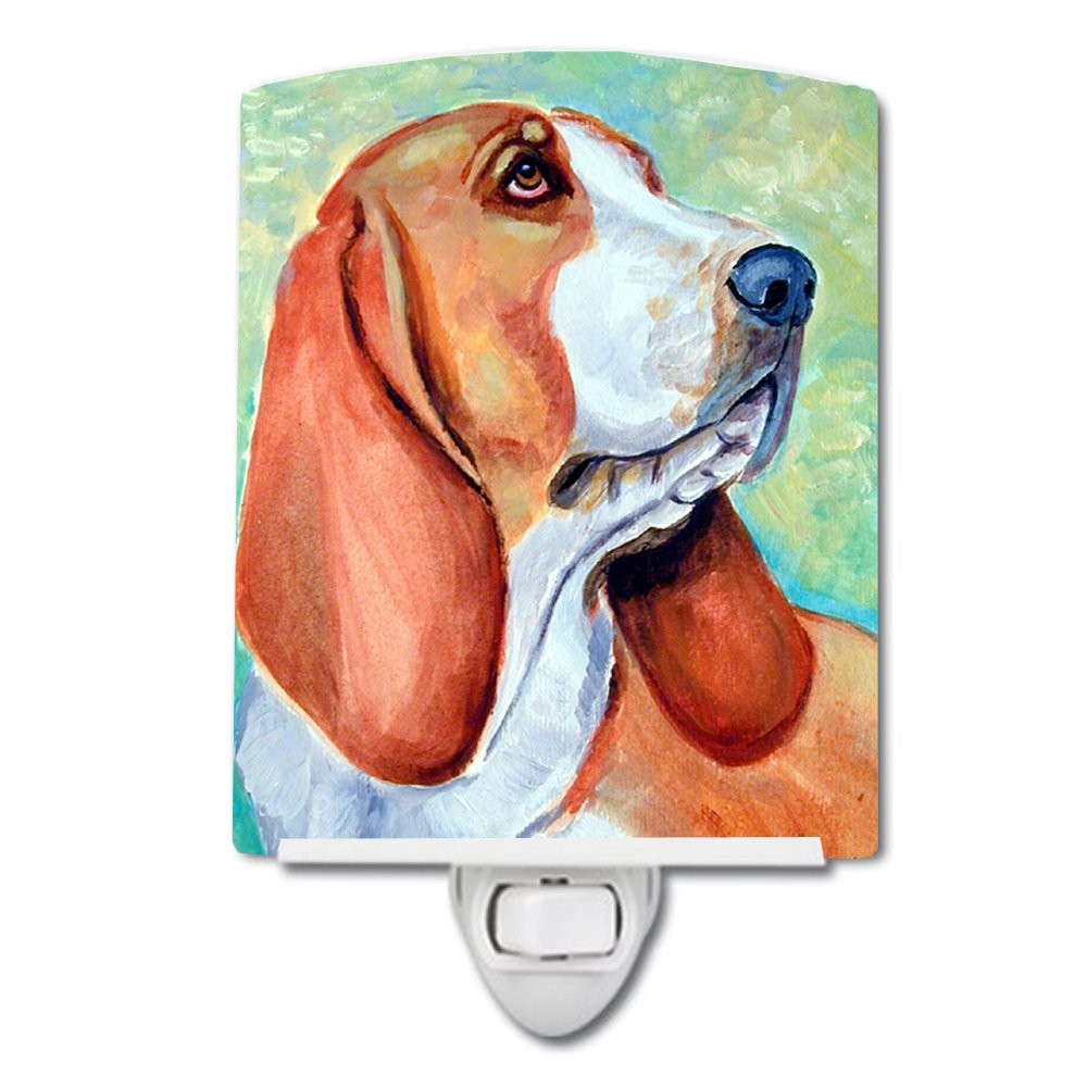 Caroline\'s Treasures 7227CNL Basset Hound Ceramic Night Light Compact Caroline\'s Treasures 7227CNL Basset Hound Ceramic Night Light Compact