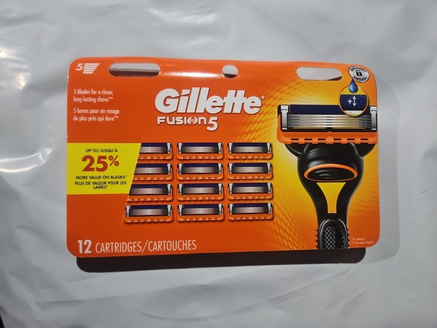 Gillette Fusion 5 Razor Blades - 12 Cartridges  