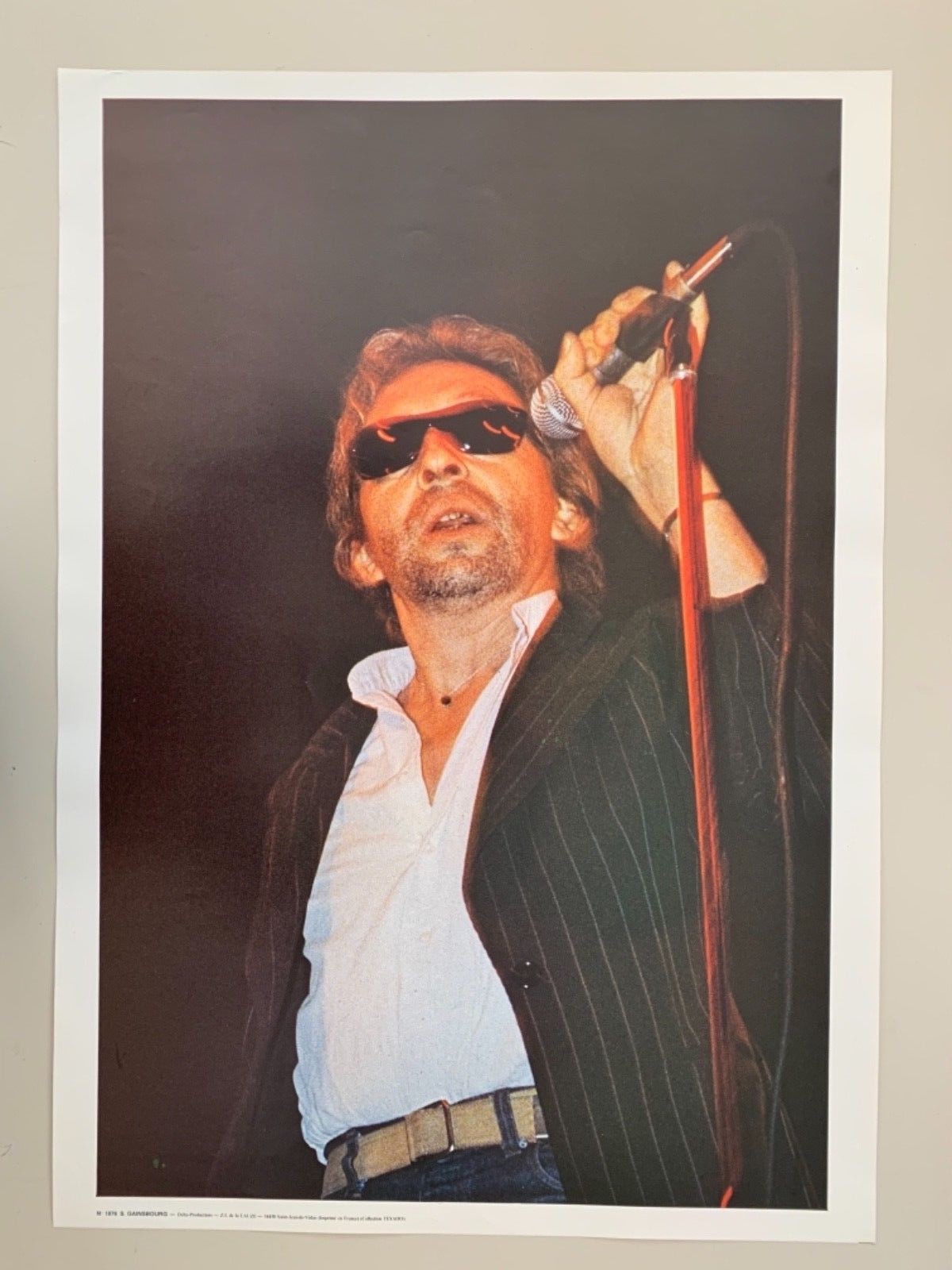 SERGE GAINSBOURG, FRENCH SINGER,RARE AUTHENTIC 1980\'s POSTER