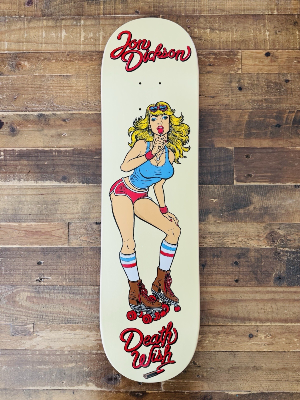 Rare Deathwish Dolls Series Jon Dickson 2013 Skateboard Deck Art by Brian Romero