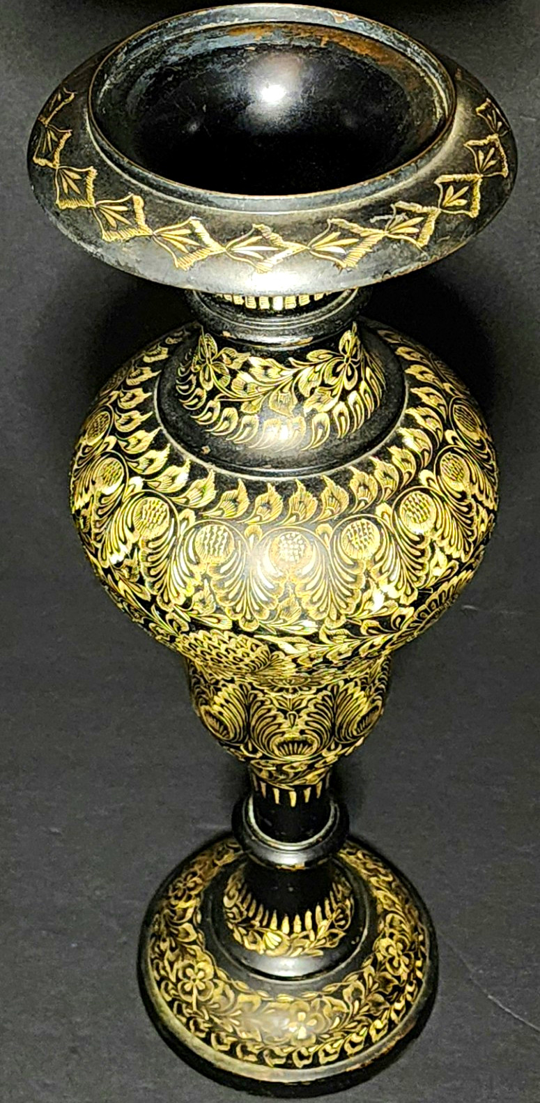 Vintage 1960s Indian Brass Floor Vase 18\