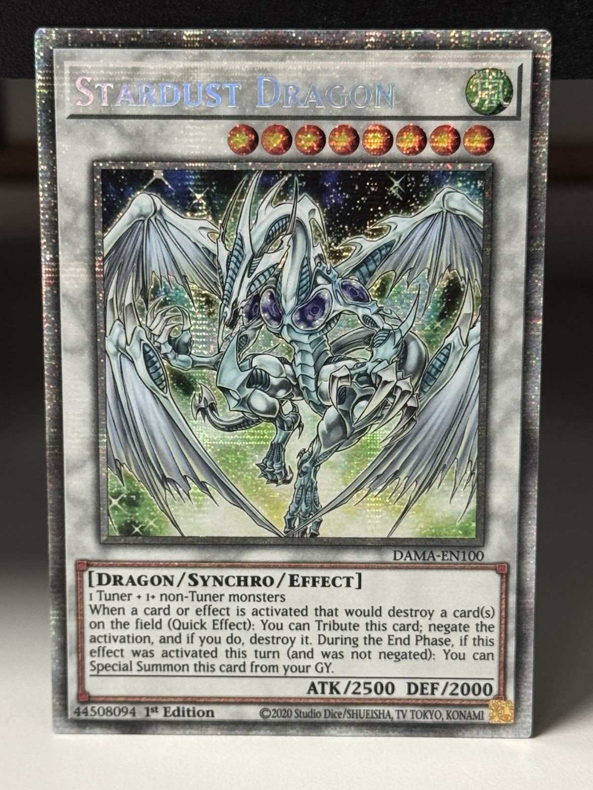 Stardust Dragon (Starlight Rare) DAMA-EN100 Dawn of Majesty 1st Edition Stardust Dragon (Starlight Rare) DAMA-EN100 Dawn of Majesty 1st Edition