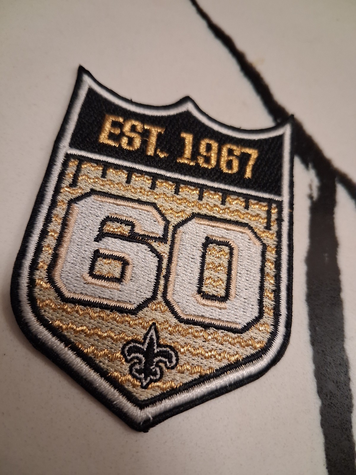 Two NEW ORLEANS SAINTS 60th Anniversary Patch 60 Season PatcEmbroidered Patch Two NEW ORLEANS SAINTS 60th Anniversary Patch 60 Season PatcEmbroidered Patch