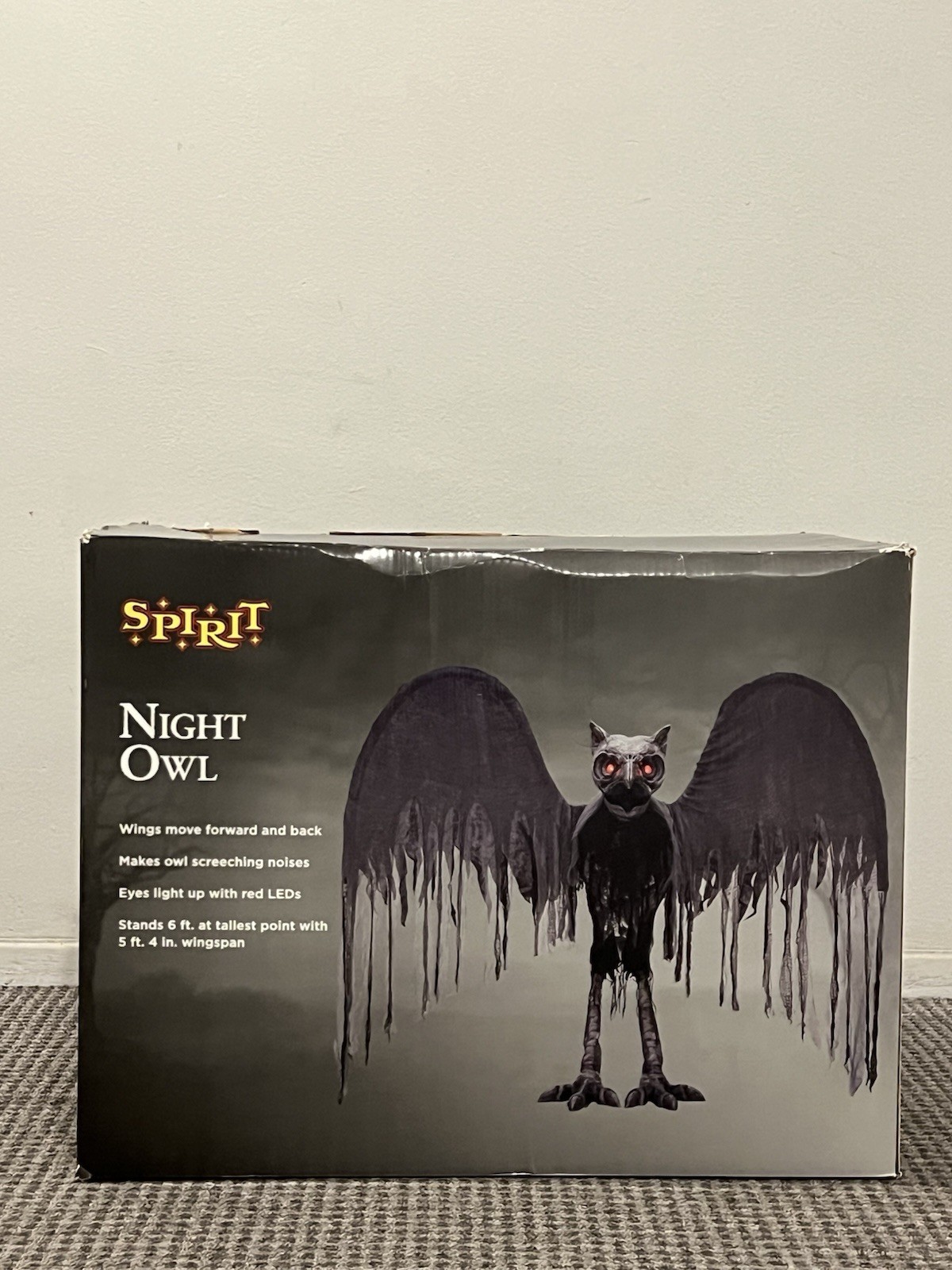 Spirit Halloween 6 Ft Night Owl Animatronic 5’4 Wingspan Local Pickup