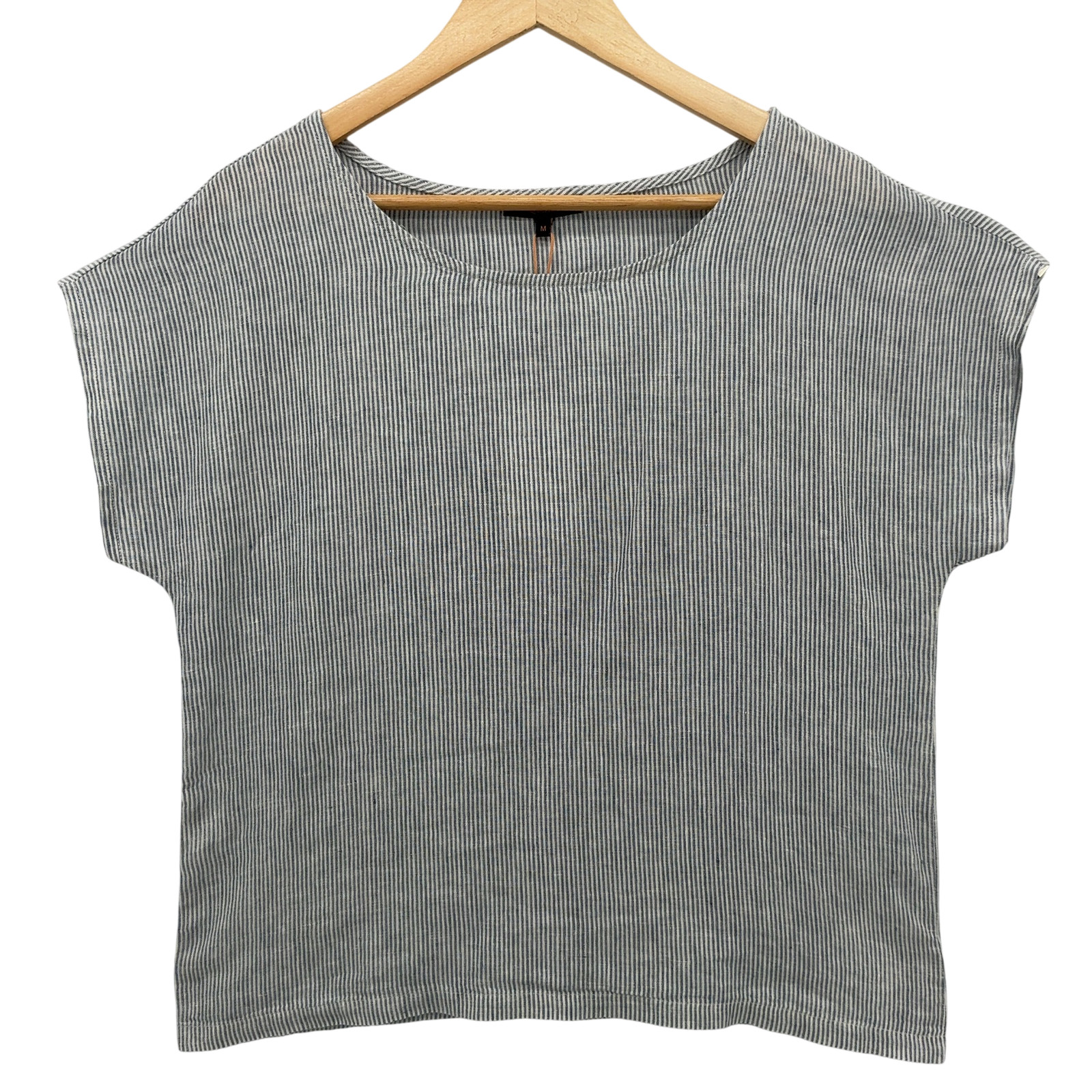 Quince European Linen Tops Blue M Quince European Linen Tops Blue M