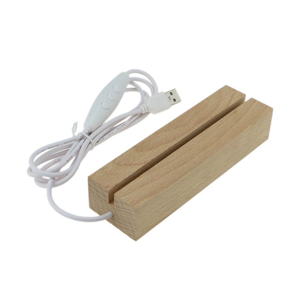 LOT 70Pcs Lighted Wood Base LED 7 Color Settings EZ Control for Acrylic Plaques