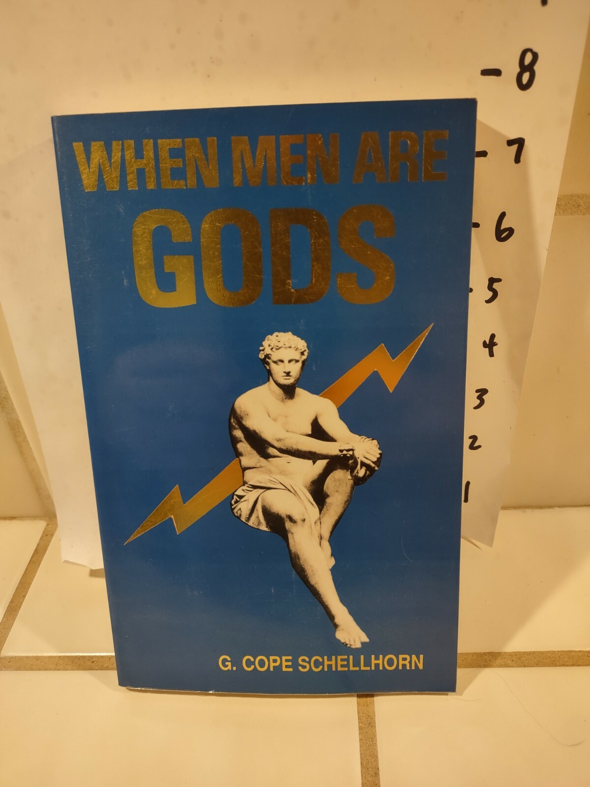 When Men Are Gods by G. Cope Schellhorn 1991 1st softcover, U2 When Men Are Gods by G. Cope Schellhorn 1991 1st softcover, U2