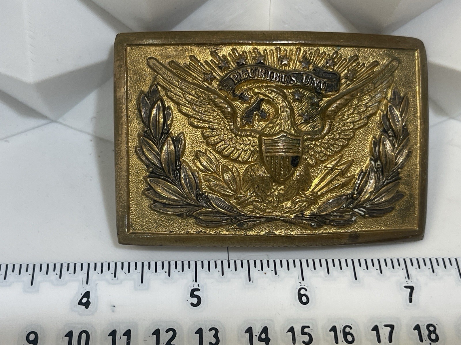 Antique J.R. Gaunt England US Army Officer M1851 Sword Belt Plate Buckle England
