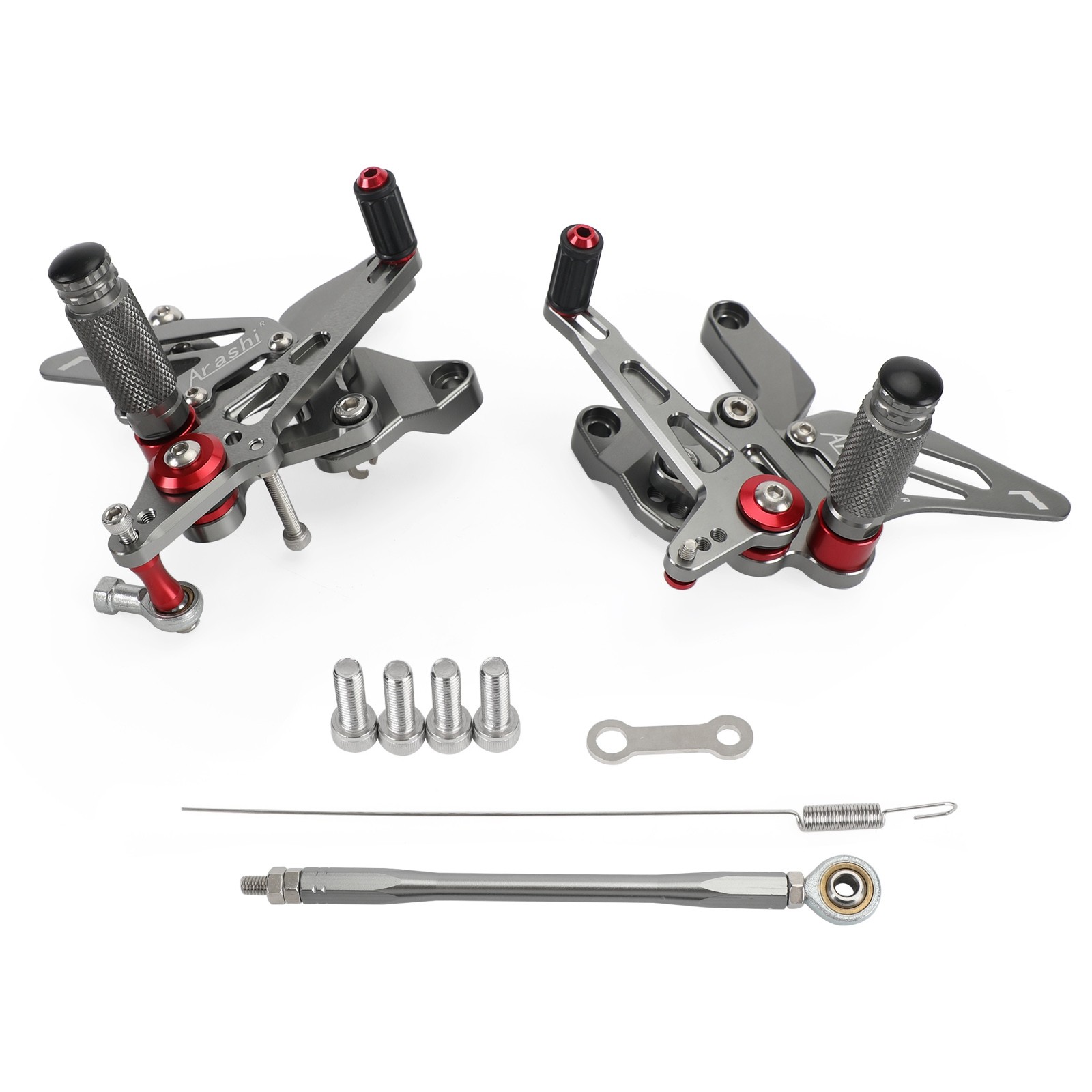 Aluminum Gray Rear Sets Footpegs Footrest For Kawasaki Z900 Z 900 2021 2022 U5