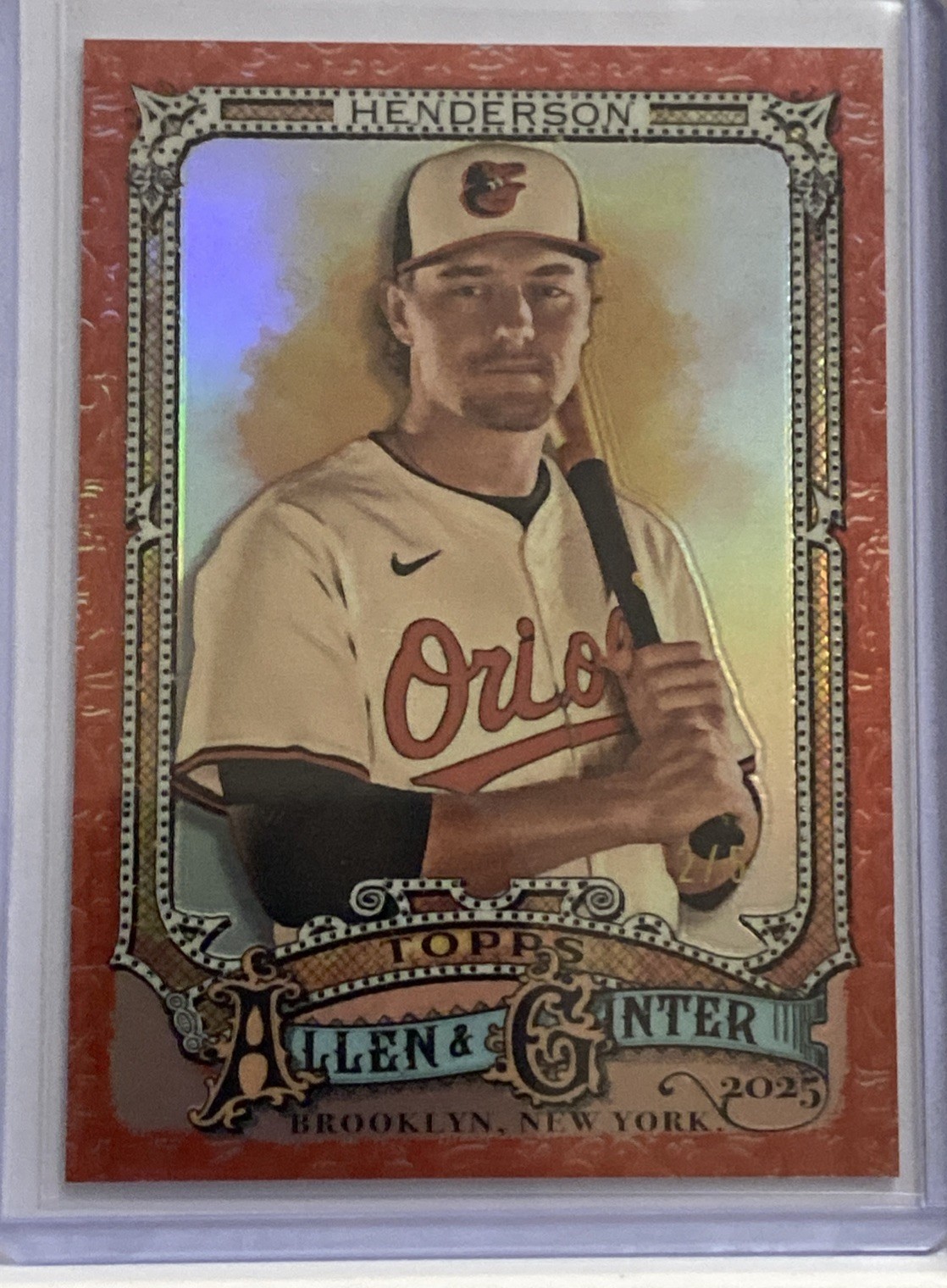 2025 Topps Allen & Ginter Gunnar Henderson Chrome Red 2/5 Orioles Jersey Match 2025 Topps Allen & Ginter Gunnar Henderson Chrome Red 2/5 Orioles Jersey Match