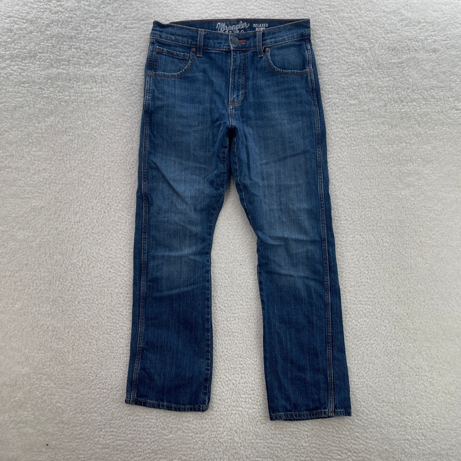 Wrangler Retro Jeans Men 30x32 Blue Relaxed Bootcut Medium Wash Western Rodeo