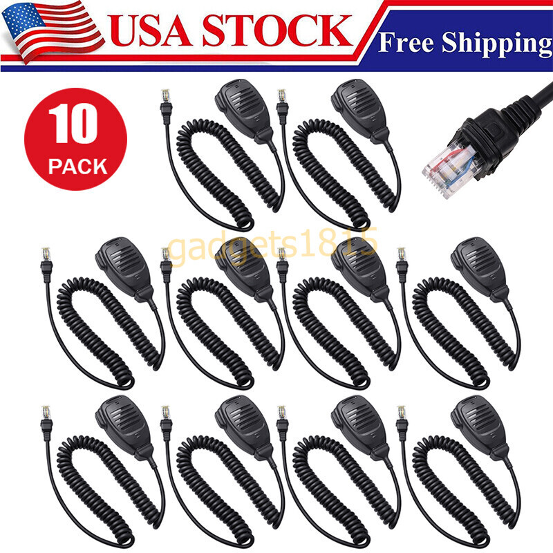 10-Pack KMC-35 Speaker Mic For Kenwood NX700 NX800 TK7360 TK8160 TK7180 TK8180