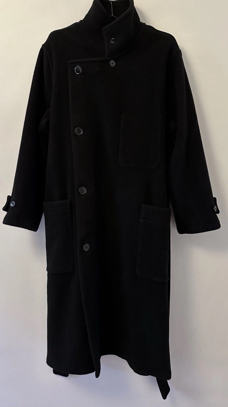 Lemaire Wool Wrap Coat Black M - 100% Wool - Made in Slovakia - Excellent Condition Lemaire Wool Wrap Coat Black M - 100% Wool - Made in Slovakia - Excellent Condition