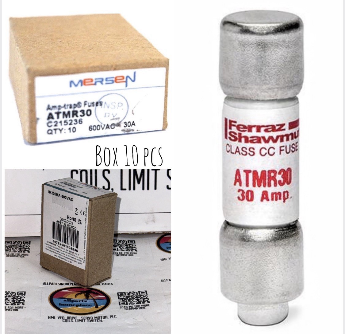 FERRAZ SHAWMUT ATMR30 FUSE LOT OF 10 PCS NSNP 600Vac 30A QTY 10 Mersen IR200KA