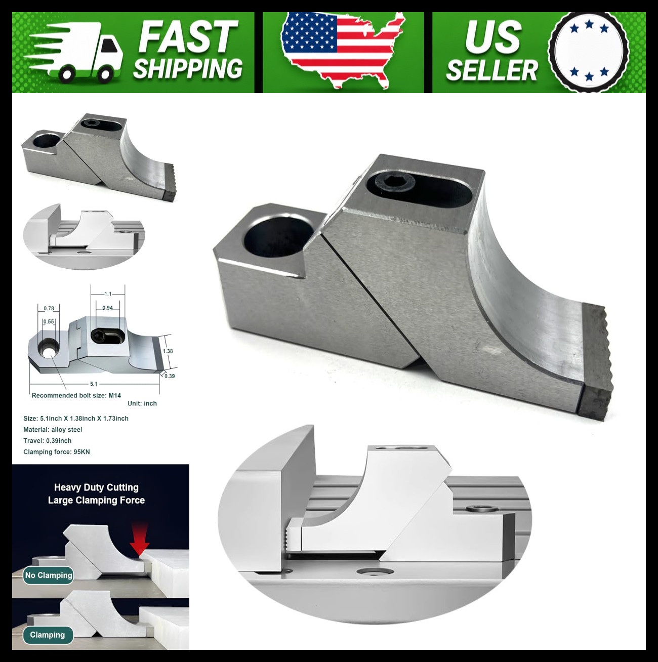Heavy Duty Side Clamp Vise for Milling Machine Heavy Duty Side Clamp Vise for Milling Machine