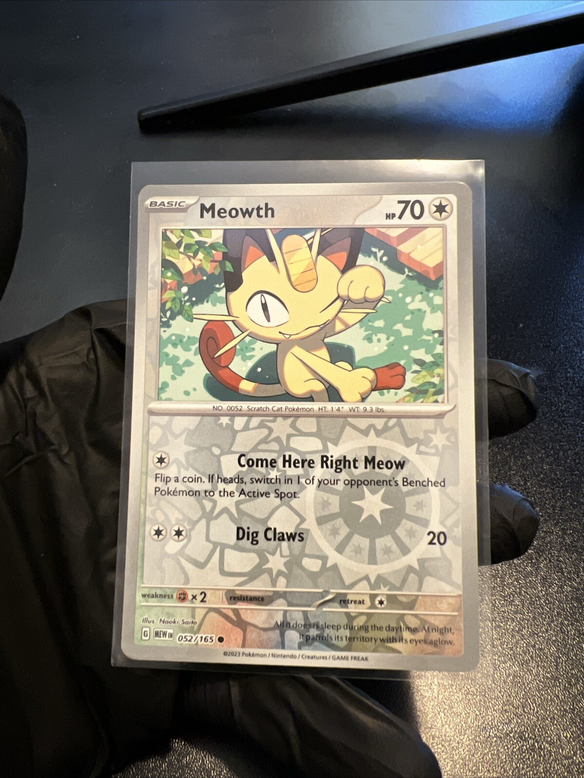 Meowth 052/165 151 Reverse Holo