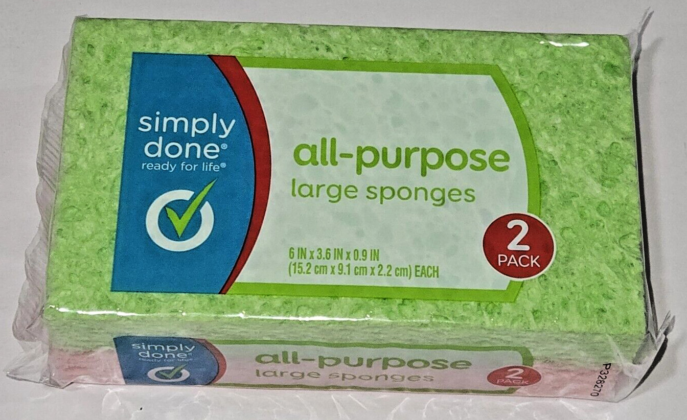Sponge All Purpose Large 2 Pack 6in X 3.6 in X .9 By Simply Done Like Ocelo Sponge All Purpose Large 2 Pack 6in X 3.6 in X .9 By Simply Done Like Ocelo