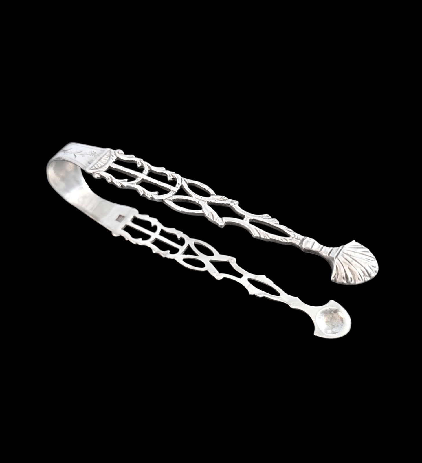 Sterling Silver Sugar Tongs Samuel Godbehere & Wigan c1790 London