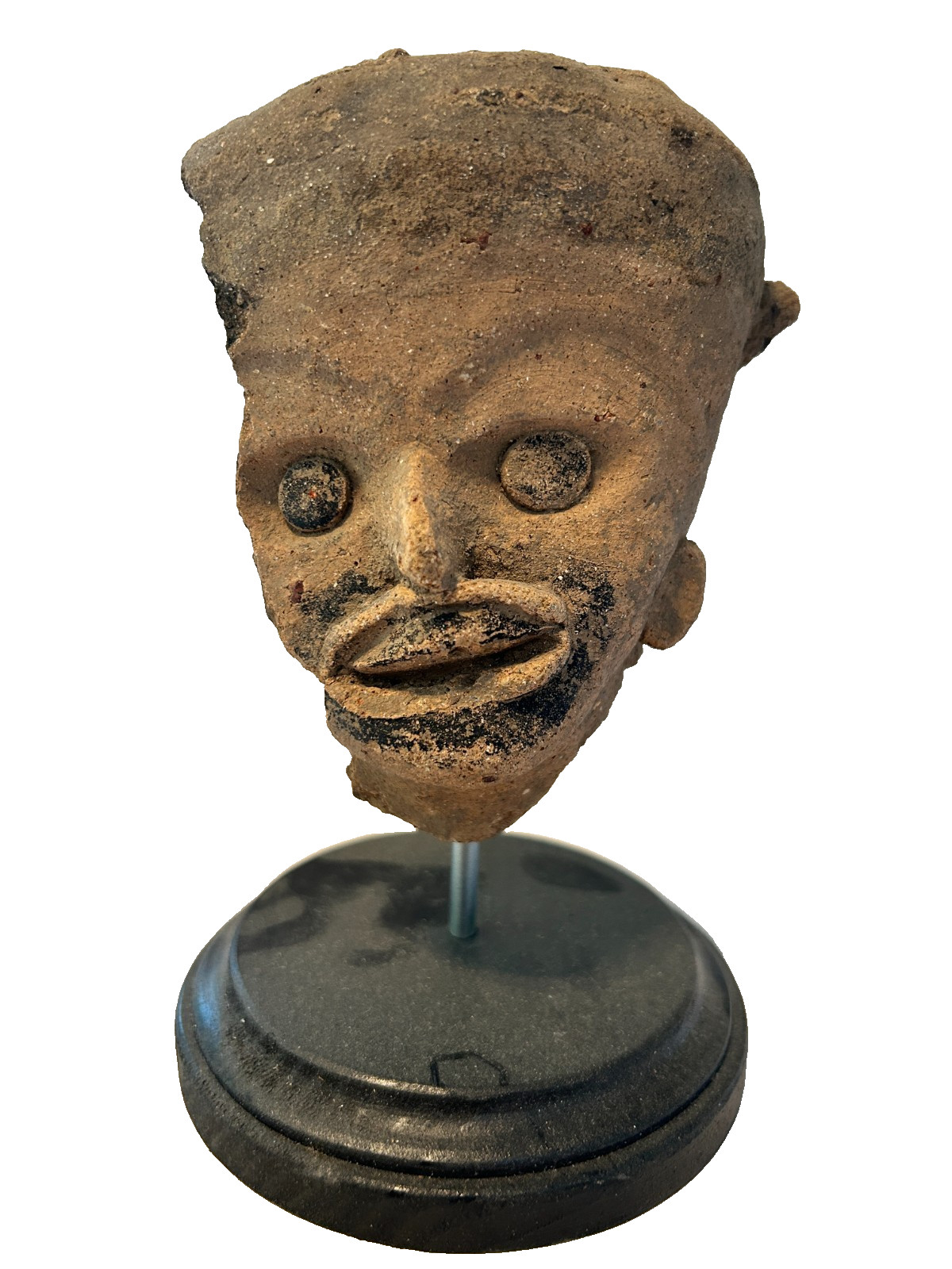 Pre Columbian - VERACRUZ HEAD FRAGMENT - EL TAJIN, MEXICO ON STAND 2 of 3