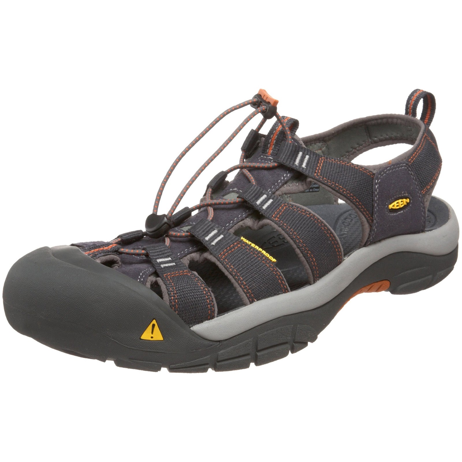 KEEN Men\'s Newport H2 Closed Toe Water Sandals - India Ink/Rust (US 11)
