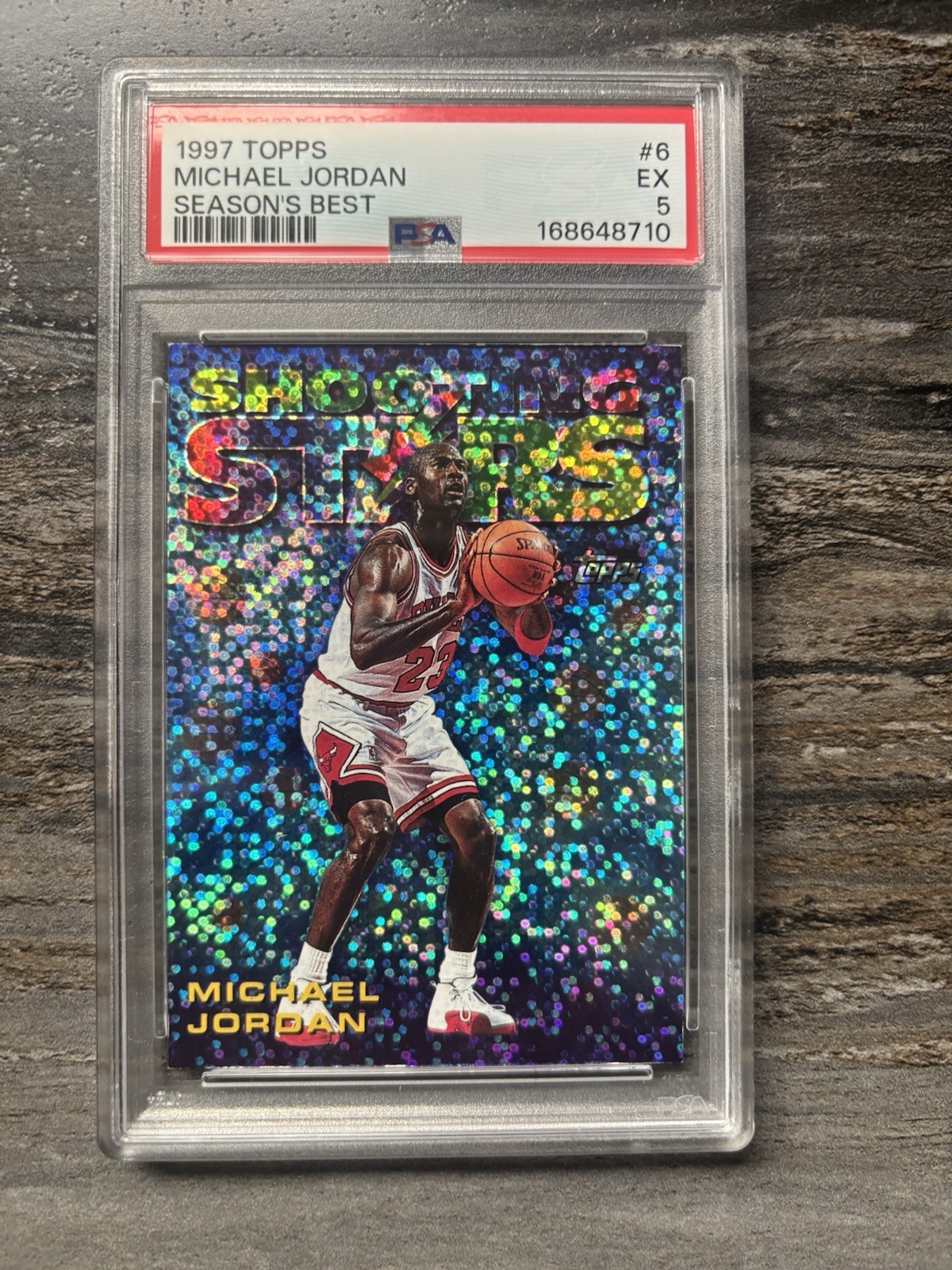 Topps 1997-98 Season's Best Shooting Stars Michael Jordan #6 Bulls PSA 5 Topps 1997-98 Season's Best Shooting Stars Michael Jordan #6 Bulls PSA 5