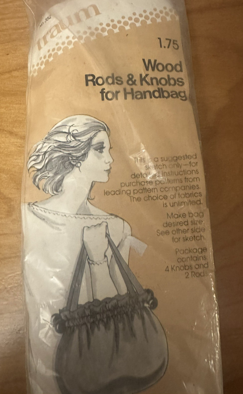 Vintage TRAUM Wooden Rods & Knobs for Handbag Kit NOS 1960’s Vintage TRAUM Wooden Rods & Knobs for Handbag Kit NOS 1960’s