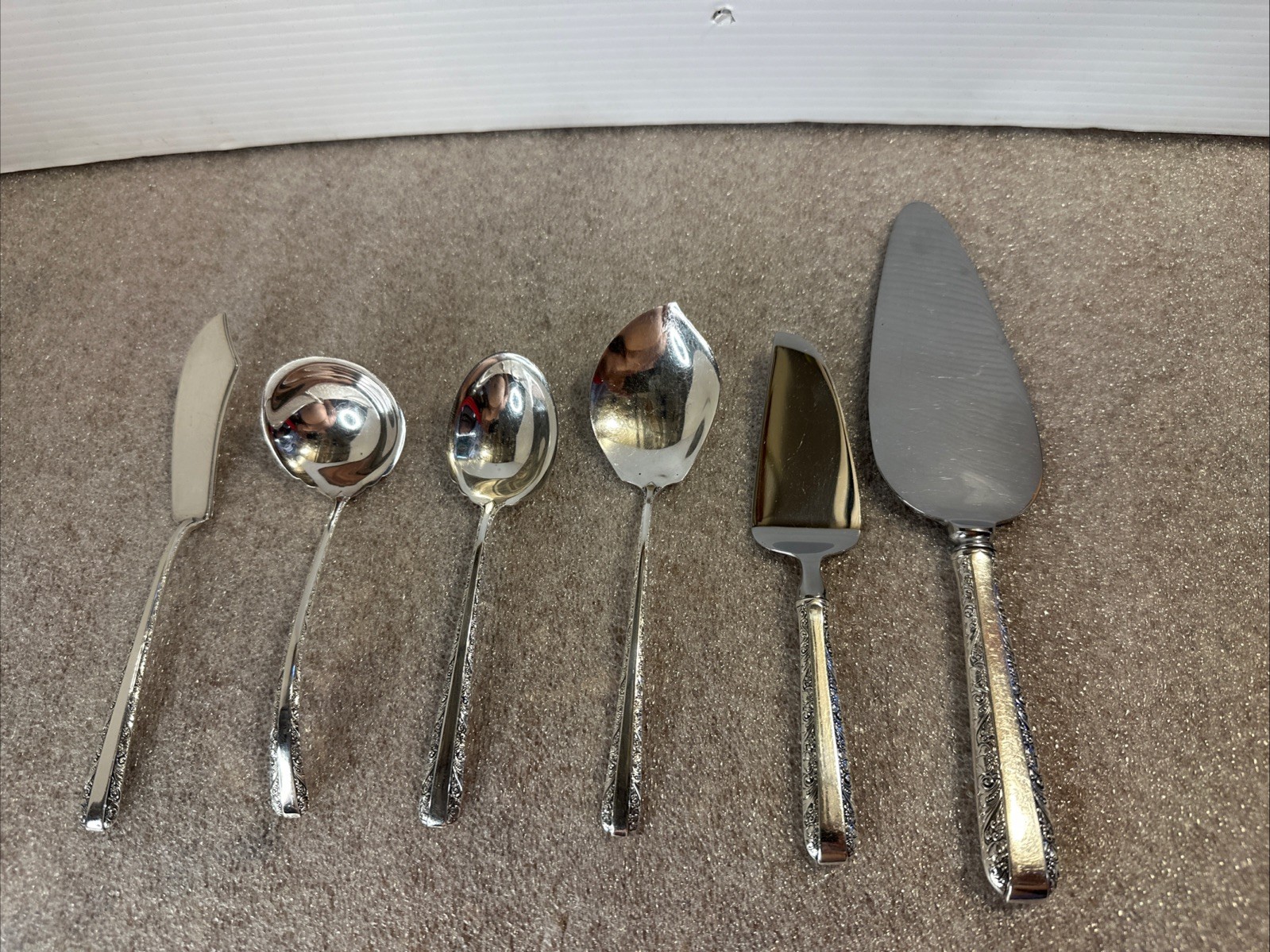 6 pc lot Towel Sterling Silver Candlelight Serving Set  125 Grams
