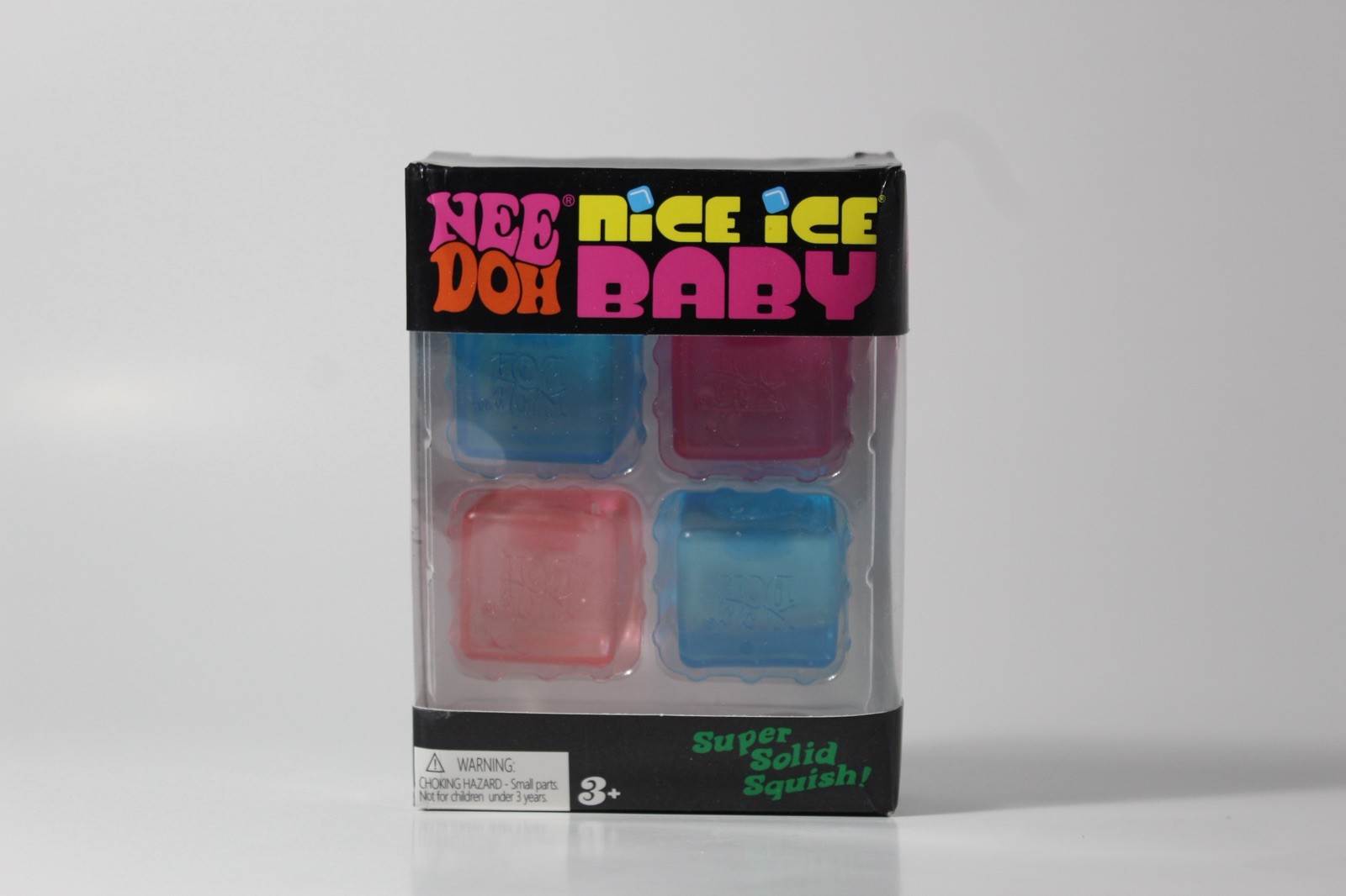 Nee Doh Style Nice Ice Baby - Squish Squeeze Toy - 4 Cubes Per Pack