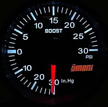 Omori 52mm Electrical Boost Turbo Gauge White Backlight SHIPS FROM US