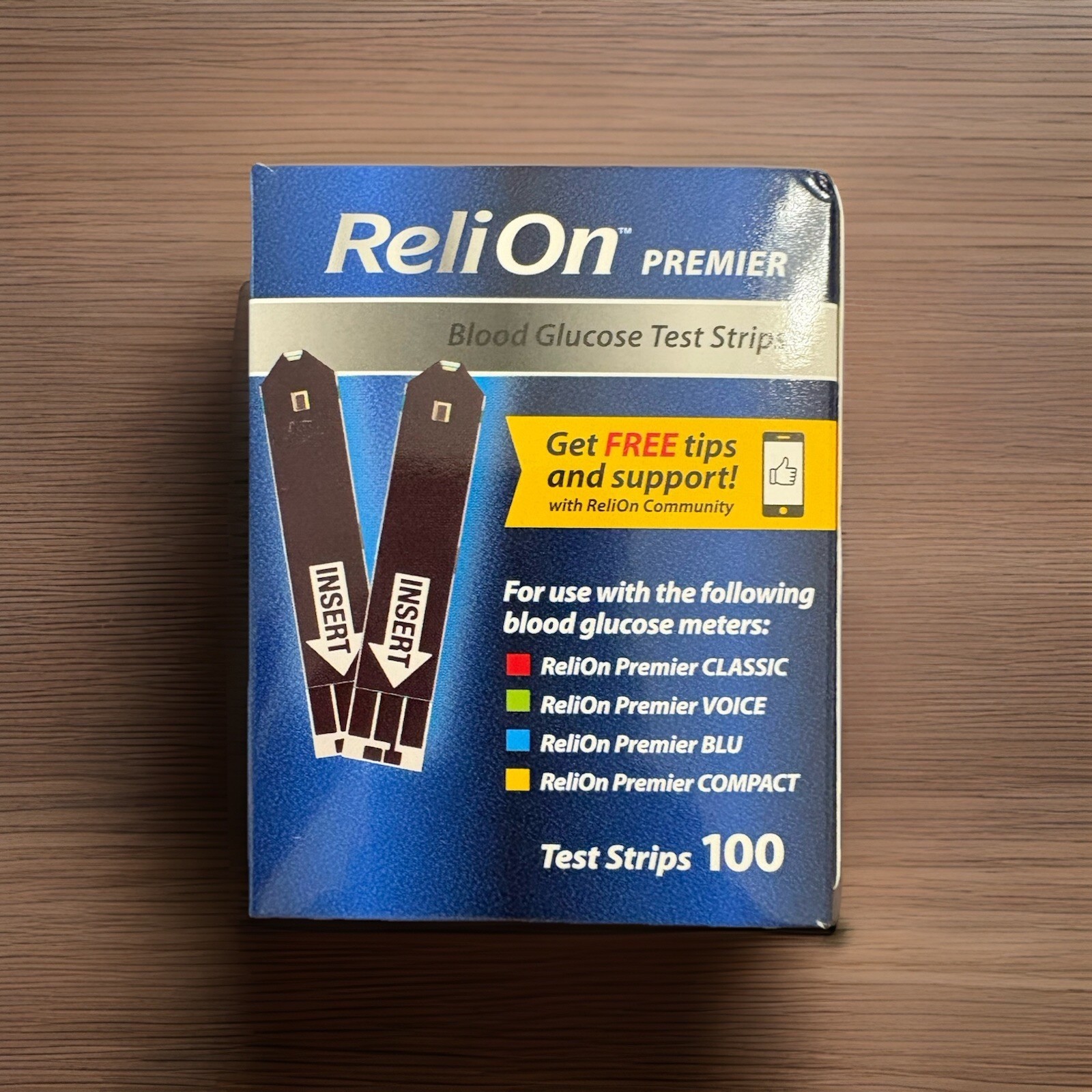 ReliOn Premier Blood Glucose Test Strips 100 Count New 2027/02 ReliOn Premier Blood Glucose Test Strips 100 Count New 2027/02