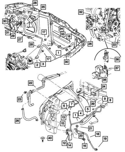 Genuine Mopar 2004-2007 Dodge Durango Air Conditioning Discharge Line 55056257AC Genuine Mopar 2004-2007 Dodge Durango Air Conditioning Discharge Line 55056257AC