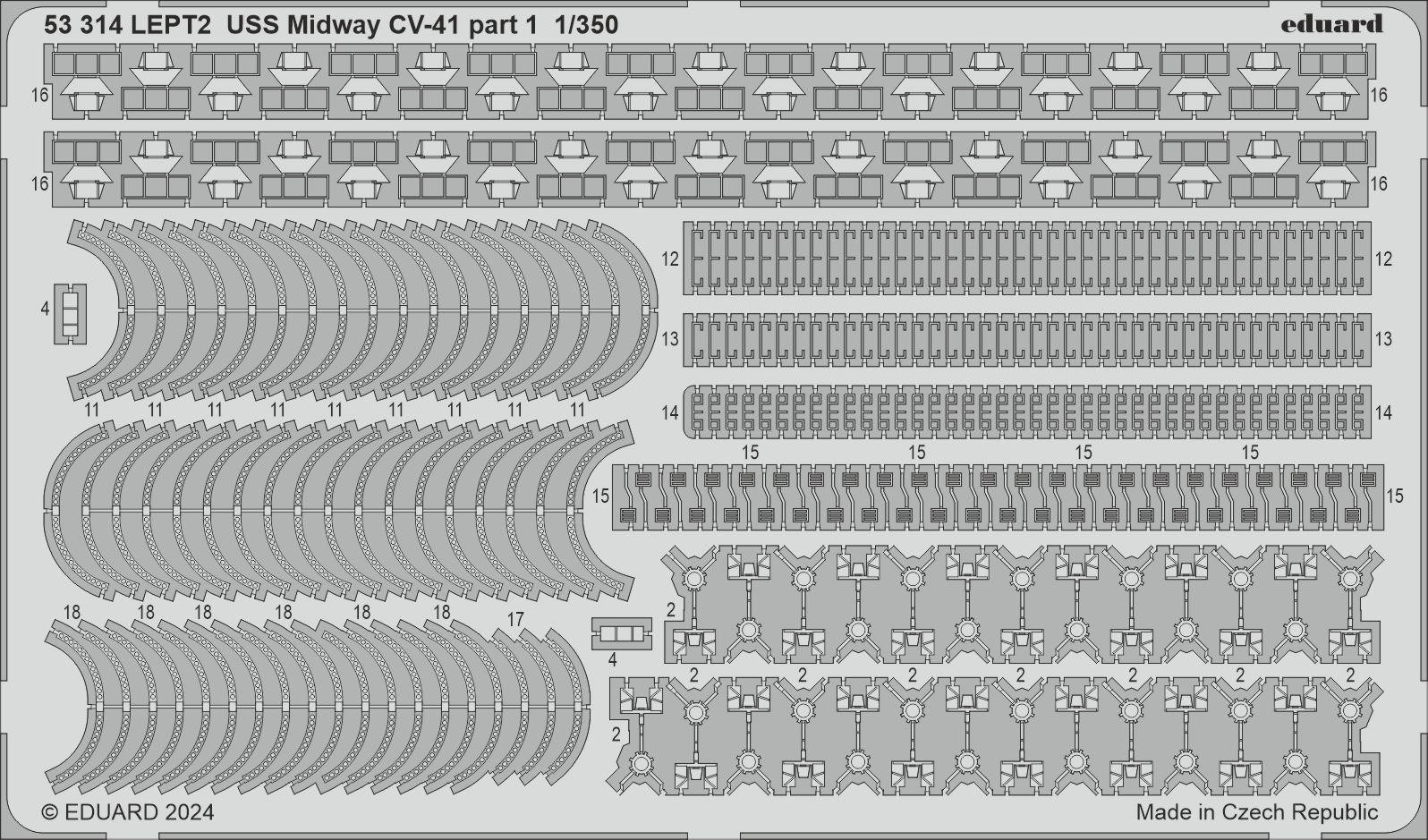 Eduard 1/350 CV-41 USS Midway Big Ed Detail (Trumpeter) BIG5375 Eduard 1/350 CV-41 USS Midway Big Ed Detail (Trumpeter) BIG5375