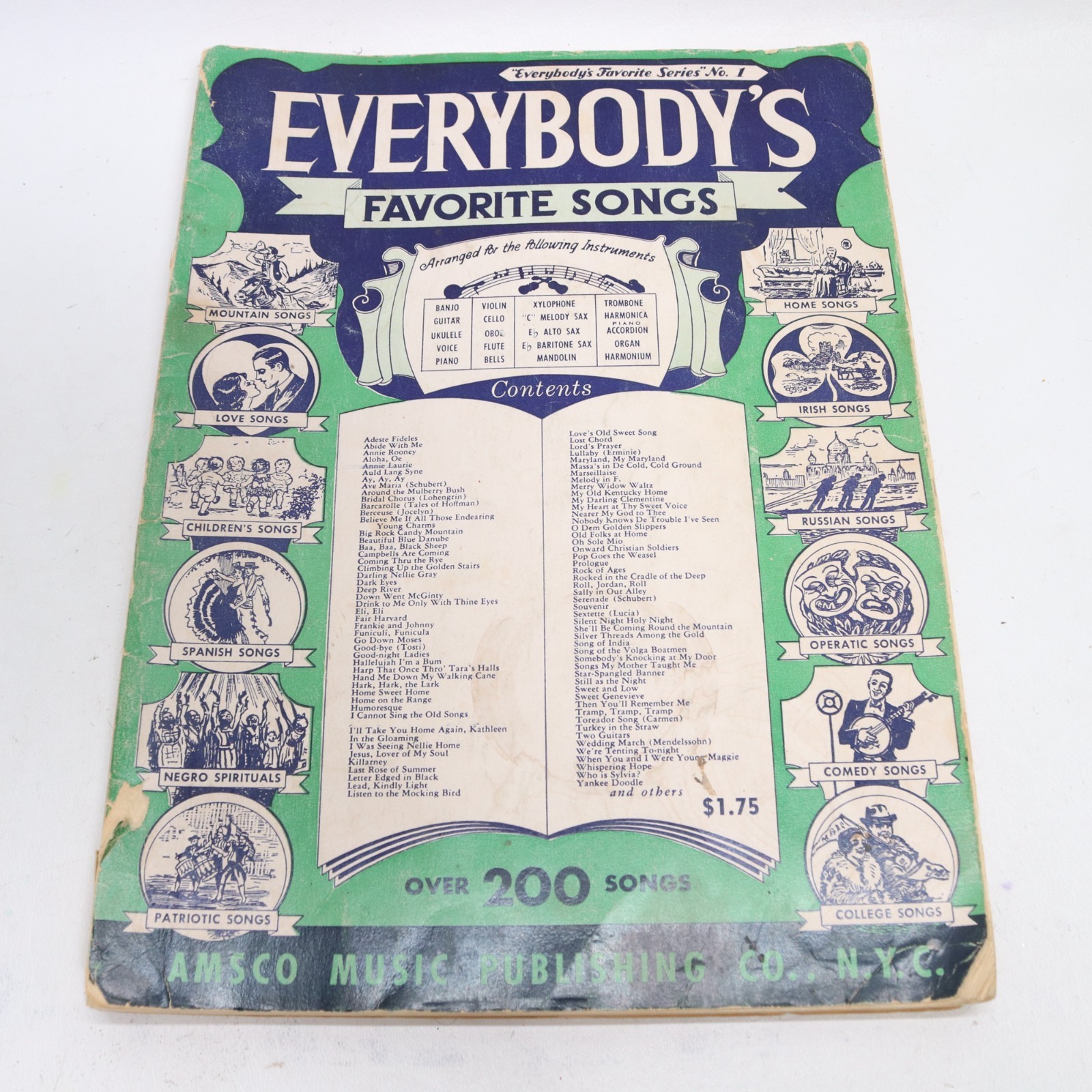 Everybody\'s Favorite Songs Piano Voice Songbook 1933 AMSCO Music