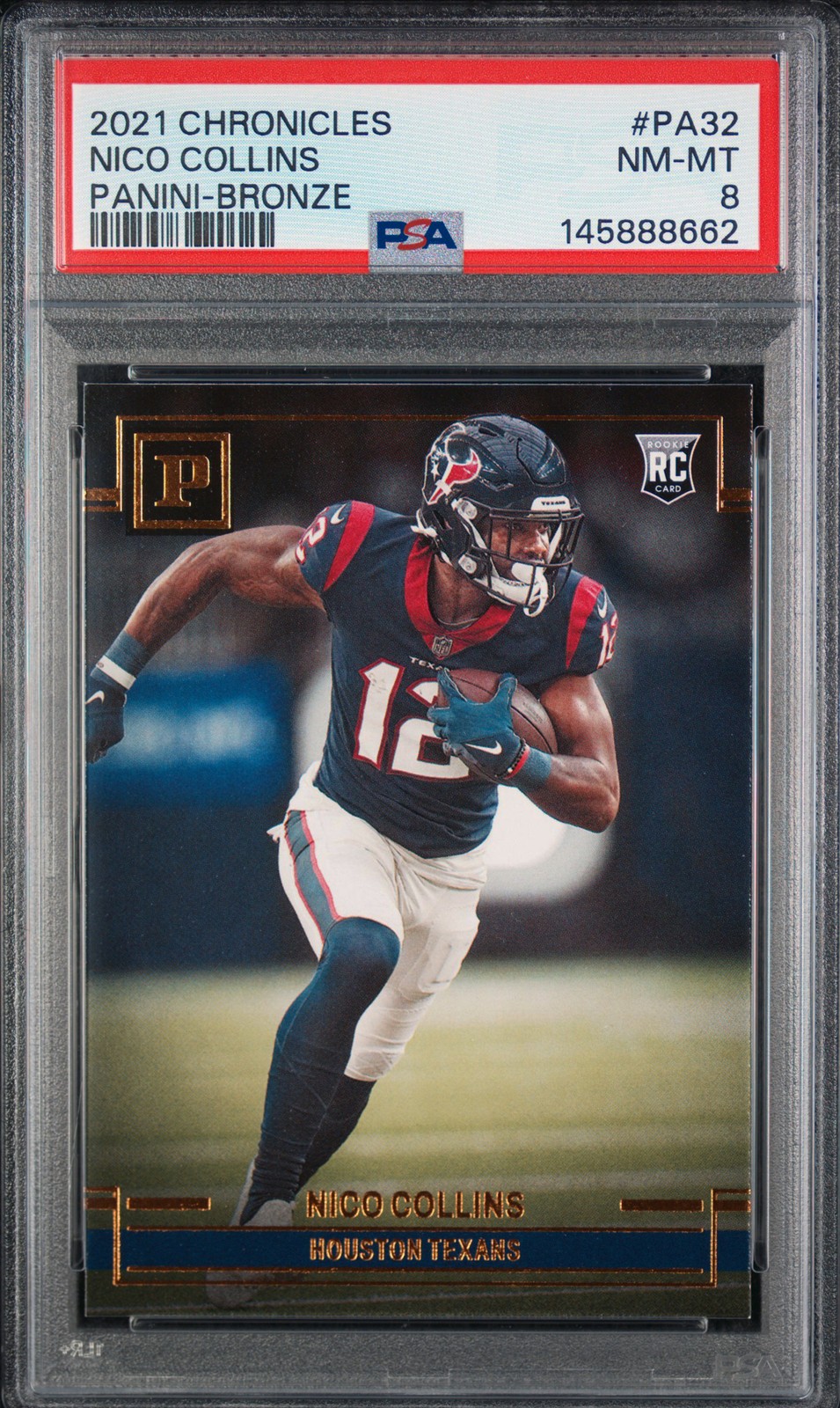 2021 Panini Chronicles Panini #PA32 Nico Collins Panini-Bronze PSA 8 Texans NFL