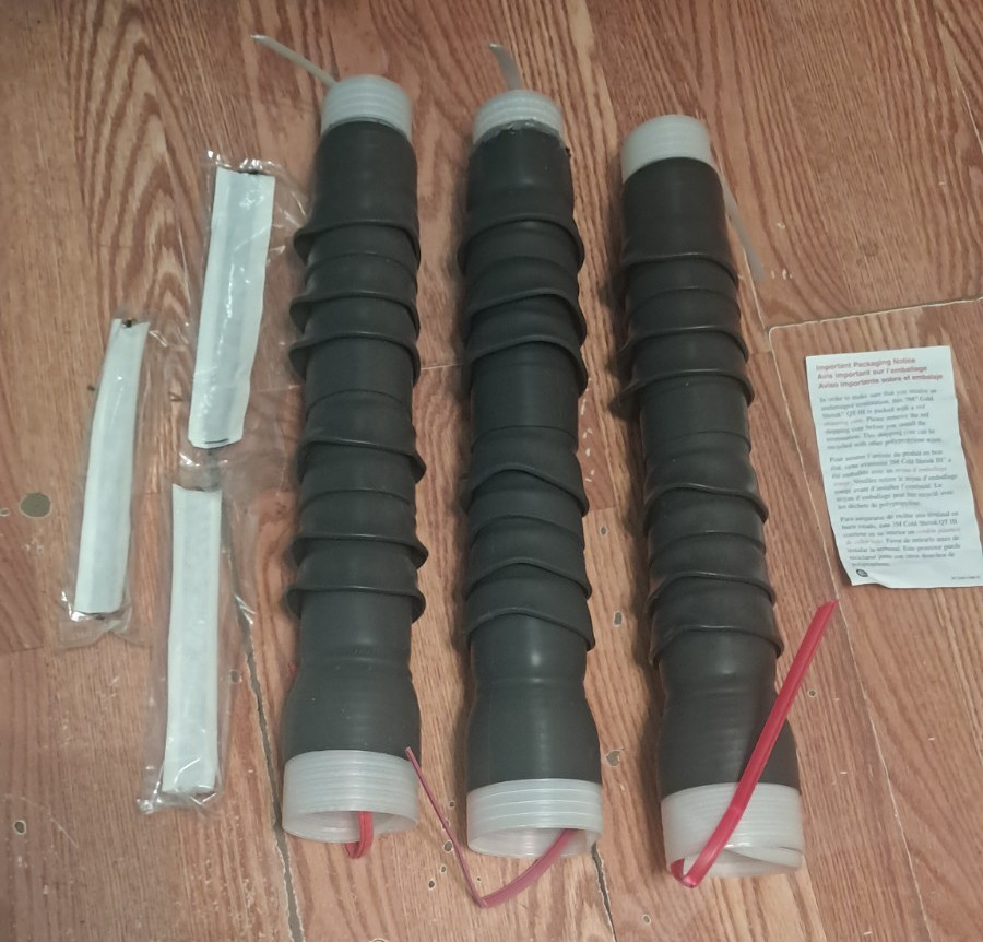 3) 3M QT-III 7685-S-8 COLD SHRINK RUBBER TERMINATION TUBES / PLEASE SEE PICTURES 3) 3M QT-III 7685-S-8 COLD SHRINK RUBBER TERMINATION TUBES / PLEASE SEE PICTURES