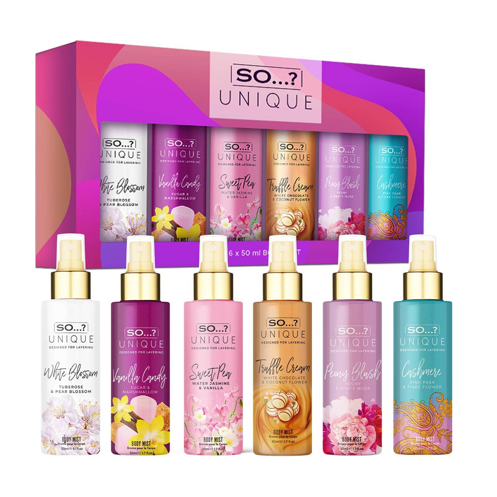 So…? Unique Body Mist Set - Perfumes for Women with Fresh, Floral, Sweet Scents So…? Unique Body Mist Set - Perfumes for Women with Fresh, Floral, Sweet Scents