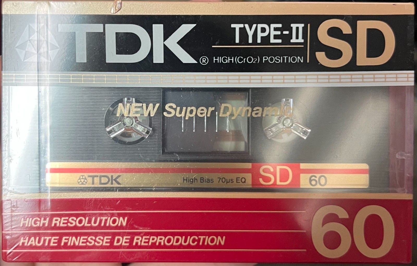 TDK SD60 Type II High Position Cassette Tape SEALED, NOS