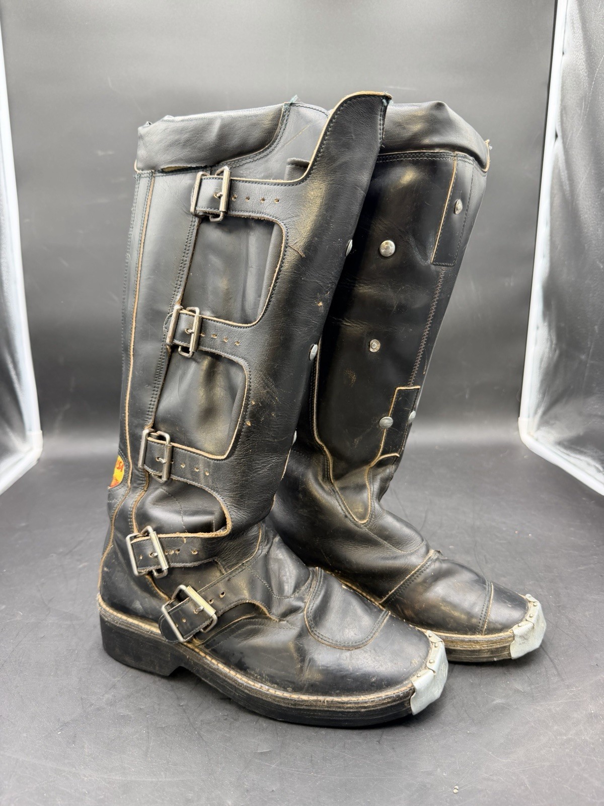 RARE Serisa Motorcycle Boots Leather Some Repair Needed Pictured Size 6