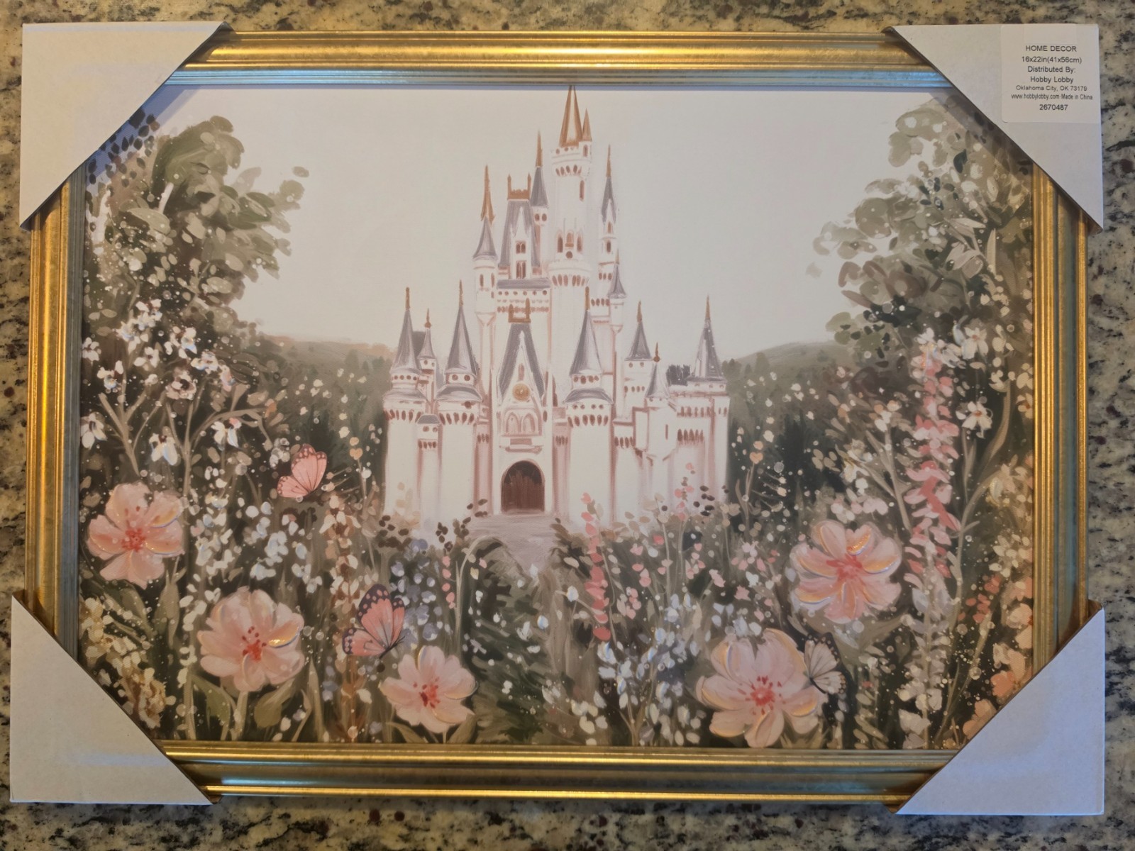 NEW Viral Hobby Lobby Cinderella Castle Princess Canvas Print Painting SOLD OUT