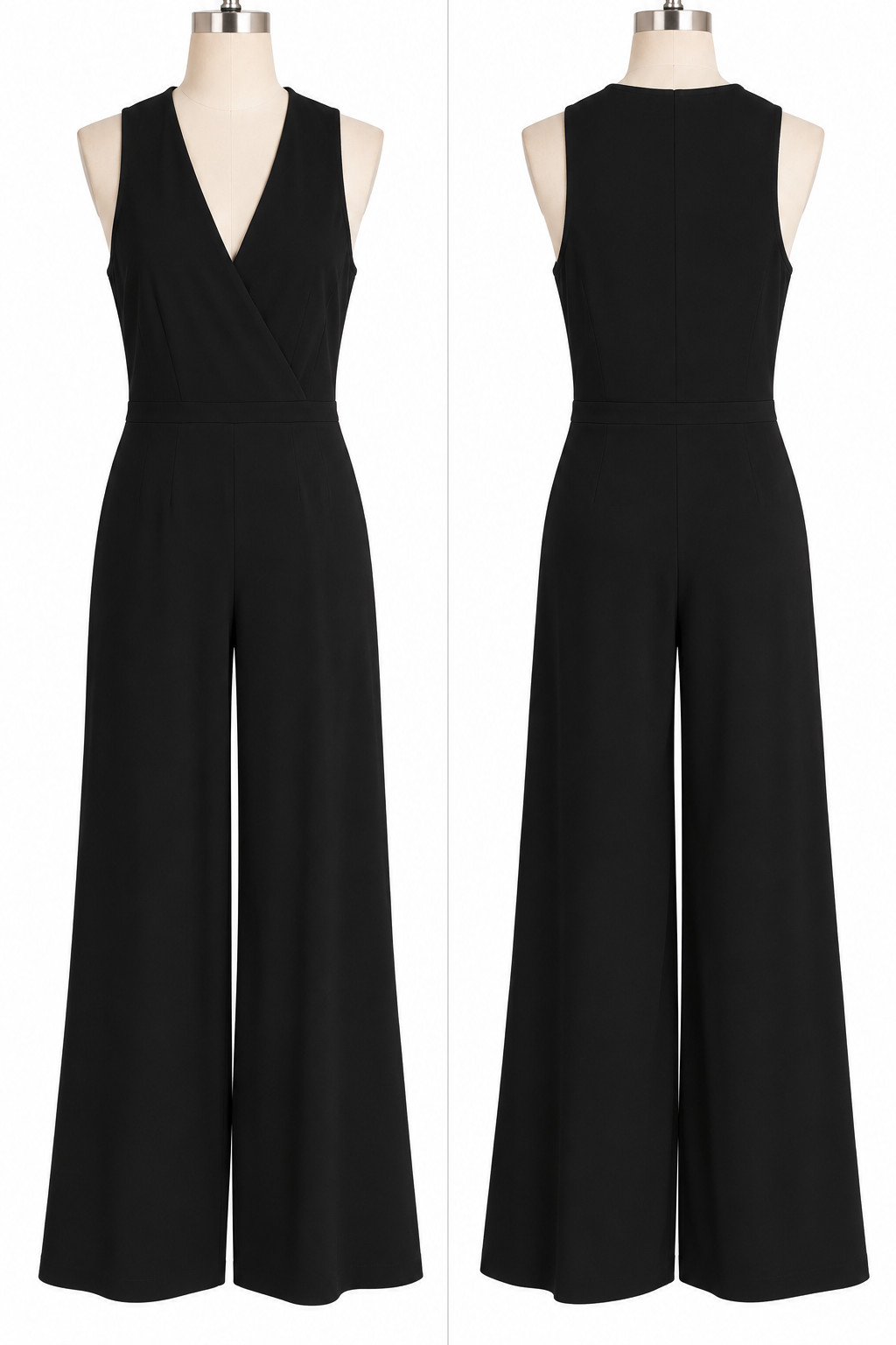 Theory Women’s Black Sleeveless Jersey Jumpsuit Scoop Neck Stretch Pullover S