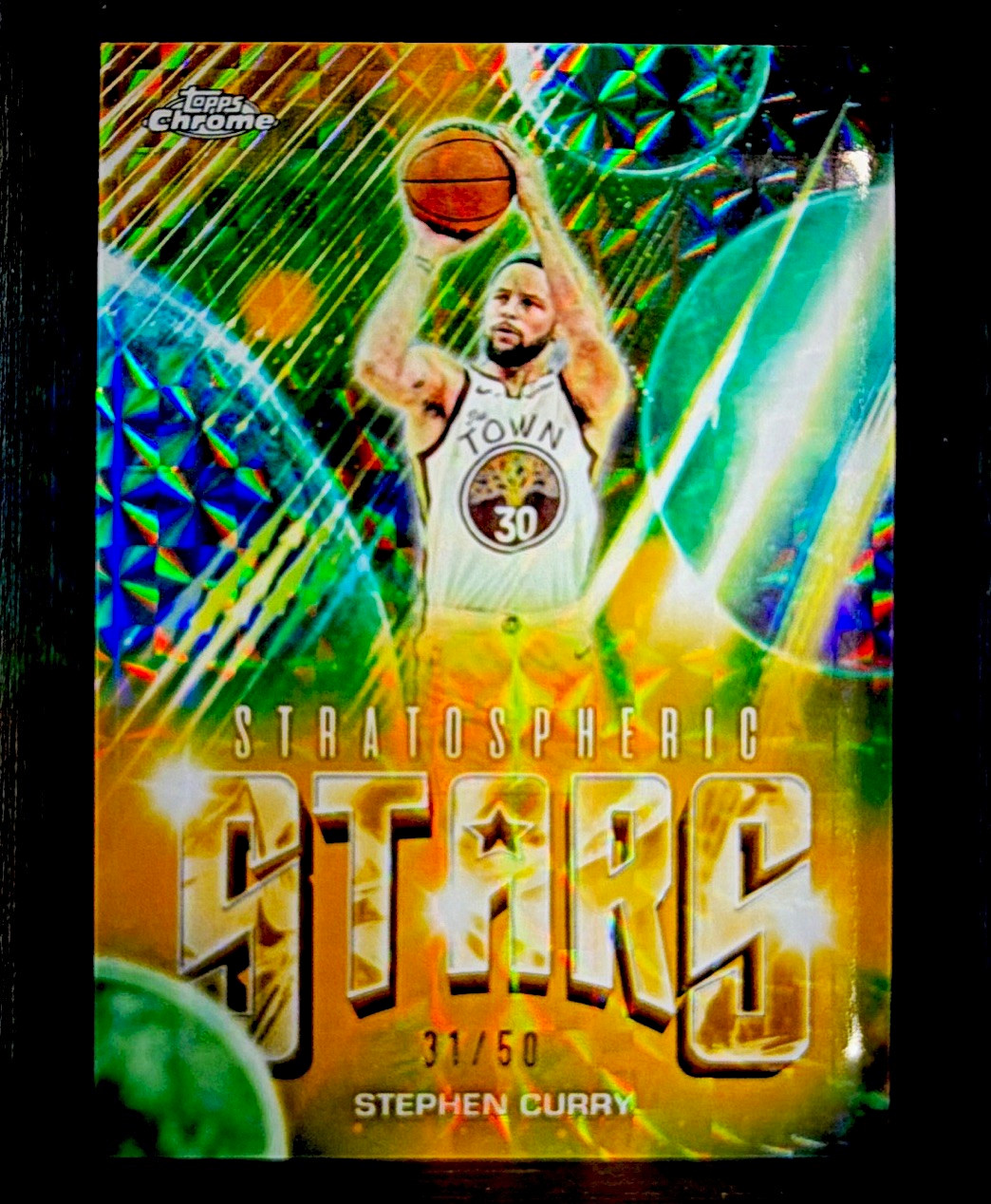 Topps 2025-26 Chrome Update “Stratospheric Stars” Stephen Curry ST-2 Gold /50