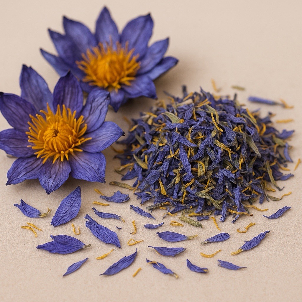 2 oz  Premium Blue Lotus Flowers – Nymphaea Caerulea – Whole – Fresh