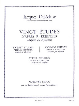 20 Etudes D\'apres Kreutzer Adaptees Pour Xylophone (percussion Solo)