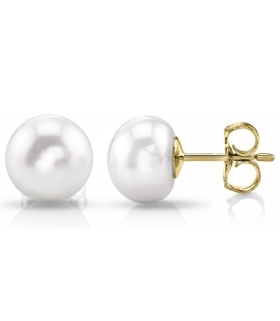 14K Solid Gold 10MM Freshwater Pearl Stud Earrings | SHIPS FROM THE USA 14K Solid Gold 10MM Freshwater Pearl Stud Earrings | SHIPS FROM THE USA